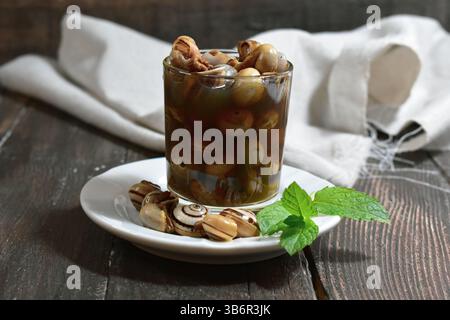 Spagnolo Tapas Snails Food background Foto Stock