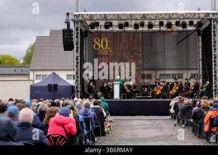 Claudia Roth, Beauftragte der Bundesregierung fuer Kultur und Medien der Bundesrepublik Deutschland, aufgenommen im Rahmen der Zentralen Gedenkveranst Foto Stock