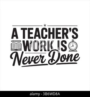 Giornata dell'insegnante svg Illustrazione Vettoriale