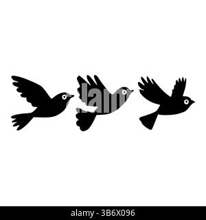 Silhouette vertiginose: Volo Majestic Bird in stile minimal Art Illustrazione Vettoriale