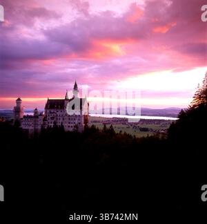 Castillo de Neuschwanstein, Baviera, Germania Foto Stock