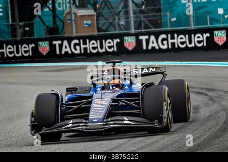Miami, Stati Uniti. 4 maggio 2025. Alexander Albon della Thailandia alla guida della (23) Atlassian Williams Racing FW47 durante il Gran Premio di F1 di Miami all'autodromo Internazionale di Miami il 4 maggio 2025 a Miami, Florida. Crediti: Stefano Facchin/Luca Rossini/e-Mage/Alamy Live News Foto Stock