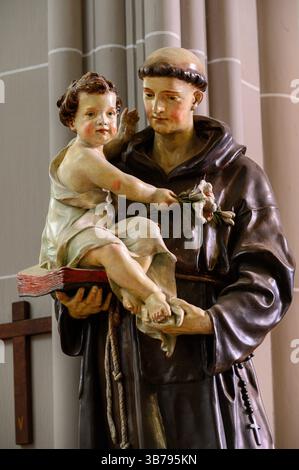 Sant'Antonio da Padova con Gesù bambino. Cattedrale di Santa Elisabetta (Dóm svätej Alžbety) a Košice, Slovacchia. Foto Stock