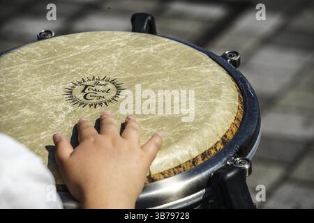 Immagine del tamburo (bongo). Luogo di tiro: Yokohama-città prefettura di kanagawa Foto Stock