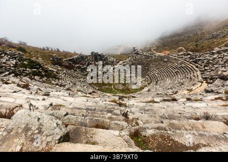 Rovine di Sagalassos antico teatro romano Foto Stock