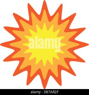 Icona di bombardamento e tiro. Icona esplosione. Vettore. Illustrazione Vettoriale