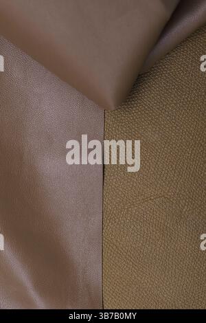 una mousse mocha in vera pelle dalla texture macro, immagine di sfondo, colore dell'anno Foto Stock