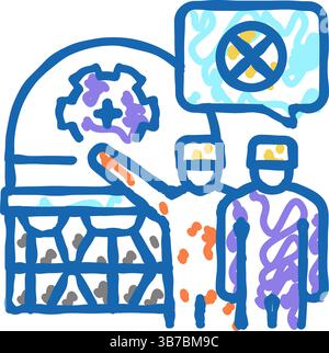 illustrazione dell'icona del processo di smantellamento Illustrazione Vettoriale