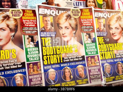 Londra, Regno Unito-aprile,17 2025: Princess Diana morte notizia di agosto, 31 1997 Parigi incidente d'auto. Lady Diana Spencer Principessa di Galles. Reali inglesi. Foto Stock