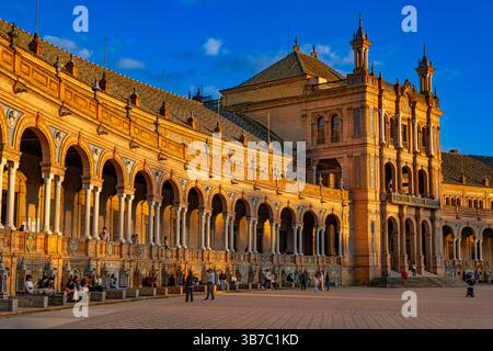 Plaza de Espana, Siviglia Andalusia Spagna Foto Stock