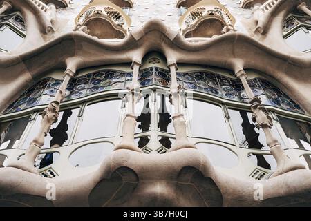 Barcellona, Spagna - 15 dicembre 2019: Facciata di Casa Batllo - Casa Batllo a Barcellona, Spagna, Europa Foto Stock