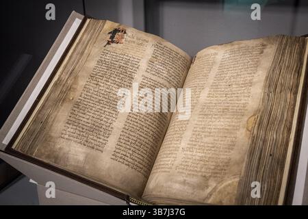 Book of Lismore, Book of Mac Carthaigh Riabhach, 15th Century, Cork, Irlanda, Regno Unito, Europa Foto Stock