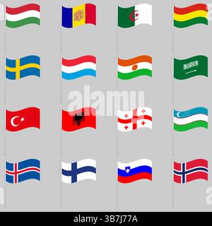 Grande set di indicatori vettoriali a forma d'onda Illustrazione Vettoriale