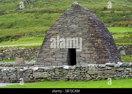 Oratorio di Gallarus (Seipeilin Ghallarais), chiesa paleocristiana, Penisola di Dingle, Contea di Kerry, Irlanda, Regno Unito, Europa Foto Stock