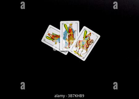 Carte da gioco spagnole classiche: Carte da gioco tradizionali Foto Stock