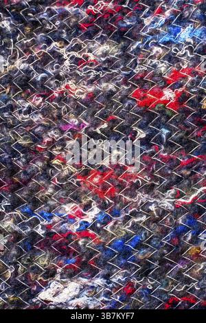 Consistenza del pezzo di tessuto tessuto fatto a mano Foto Stock