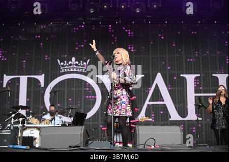 22 giugno 2024, Leeds, South Yorkshire, Regno Unito: Toyah Performing al Lets Rock Leeds 80s Festival 2024. (Immagine di credito: © Robin Burns/SOPA Images via ZUMA Press Wire) Foto Stock