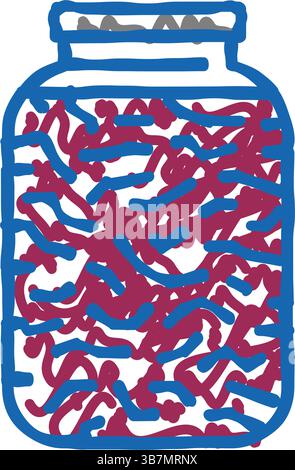 illustrazione dell'icona del cavolo sottaceto Illustrazione Vettoriale