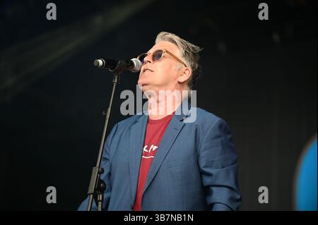 22 giugno 2024, Leeds, South Yorkshire, Regno Unito: Gary Daly of China Crisis si esibisce a LETS Rock Leeds 2024 (immagine di credito: © Robin Burns/SOPA Images via ZUMA Press Wire) Foto Stock