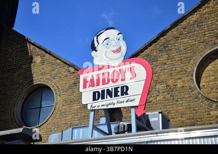Fatboy's Diner, Trinity Buoy Wharf, Londra Foto Stock