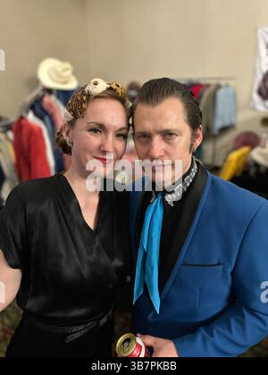 19 febbraio 2024, Austin, Texas, Stati Uniti: I partecipanti che si godono gli Ameripolitan Awards tenutosi all'Austin City Limits Moody Theater di Austin, Texas, domenica 18 febbraio 2024. I premi premiano il meglio della musica Honky Tonk, Rockabilly, Western Swing e Outlaw Country. (Immagine di credito: © Karen Focht/ZUMA Press Wire) Foto Stock