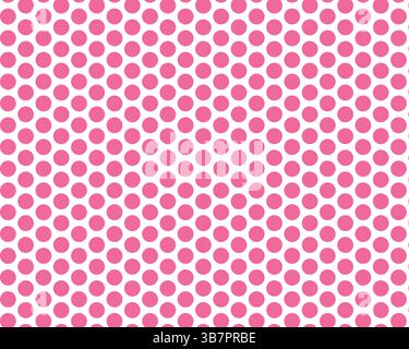 Sfondo con motivo a puntini in polka rosa: Design divertente ed elegante Illustrazione Vettoriale