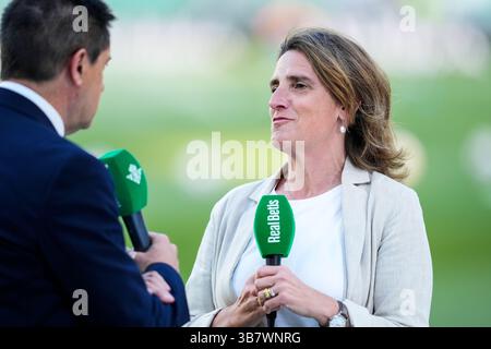 12 maggio 2024, Siviglia, Siviglia, SPAGNA: Teresa Ribera, terzo Vice Presidente del governo e Ministro della transizione ecologica e sfida demografica, partecipa durante il campionato spagnolo, la Liga EA Sports, partita di calcio giocata tra il Real Betis e l'Atletico de Madrid allo stadio Benito Villamarin il 12 maggio 2024 a Siviglia, Spagna. (Immagine di credito: © Joaquin Corchero/AFP7 tramite ZUMA Press Wire) Foto Stock