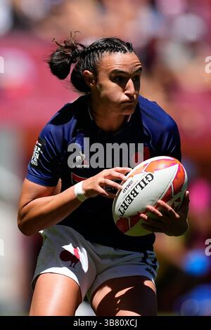 31 maggio 2024, Madrid, Madrid, SPAGNA: Shannon Izar di Francia in azione durante la partita della HSBC Rugby SVNS Series giocata tra Francia e Figi allo stadio Civitas Metropolitano il 31 maggio 2024 a Madrid, Spagna. (Immagine di credito: © Oscar J. Barroso/AFP7 via ZUMA Press Wire) Foto Stock