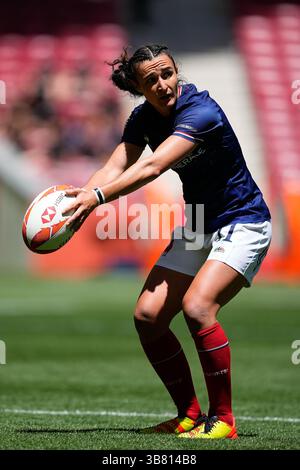 31 maggio 2024, Madrid, Madrid, SPAGNA: Shannon Izar di Francia in azione durante la partita della HSBC Rugby SVNS Series giocata tra Francia e Figi allo stadio Civitas Metropolitano il 31 maggio 2024 a Madrid, Spagna. (Immagine di credito: © Oscar J. Barroso/AFP7 via ZUMA Press Wire) Foto Stock