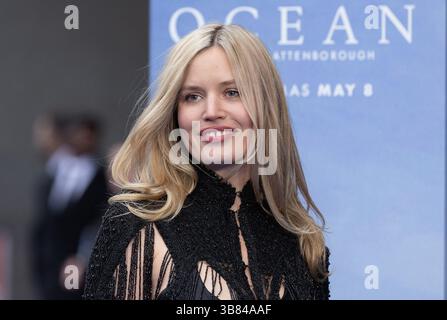 Londra, Regno Unito. 6 maggio 2025. Georgia May Jagger partecipa a "Ocean with David Attenborough" World Premiere Arrivals alla Royal Festival Hall il 6 maggio 2025 a Londra, Inghilterra, Regno Unito. Credito: S.A.M./Alamy Live News Foto Stock