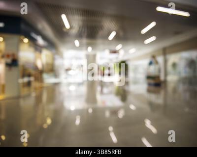Sfondo astratto di shopping mall, profondità di messa a fuoco Foto Stock
