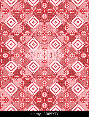 Il design presenta un pattern ripetitivo di forme a diamante con linee sottili, creando un effetto visivo elegante e sorprendente. Foto Stock