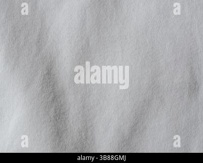 Tela di cotone bianca texture. Abbigliamento jersey di cotone sfondo con pieghe Foto Stock