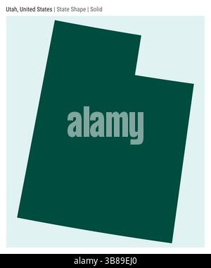 Utah, Stati Uniti. Semplice mappa vettoriale. Stato forma. Stile solido. Confine dello Utah. Illustrazione vettoriale. Illustrazione Vettoriale