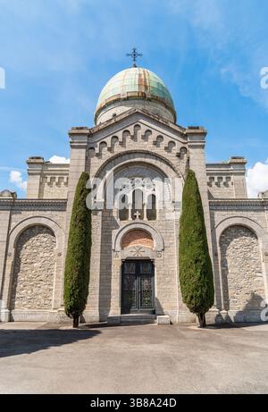 Cappella funebre (Famedio) nel Cimitero Monumentale di Lugano, nel Canton Ticino, Svizzera Foto Stock