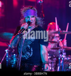 18 gennaio 2019, Anaheim, California, USA: MICHAEL STARR di Steel Panther alla .House of Blues di Anaheim, California (immagine di credito: © Charlie Steffens/ZUMA Press Wire) Foto Stock