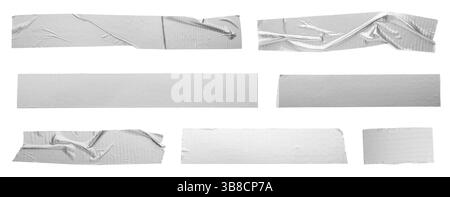 Nastro adesivo isolato su bianco, set Foto Stock