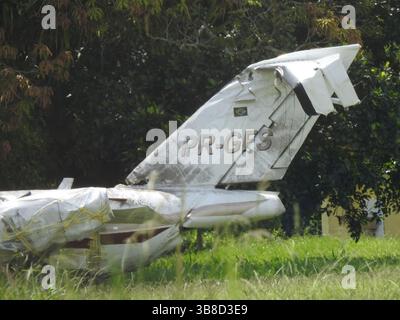 L'aereo si è schiantato all'aeroporto di Ubatuba, Brasile Foto Stock