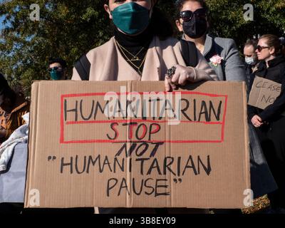 13 novembre 2023, Washington, Distretto di Columbia, Stati Uniti: Un partecipante a un rabbino per il servizio di cessate il fuoco chiede un arresto umanitario completo al bombardamento di Gaza. (Immagine di credito: © sue Dorfman/ZUMA Press Wire) Foto Stock