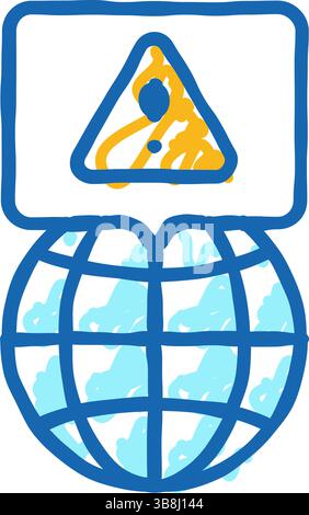 illustrazione dell'icona dell'energia idroelettrica a impatto ambientale Illustrazione Vettoriale