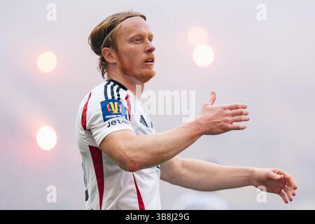 Varsavia, Polonia. 2 maggio 2025. Radovan Pankov del Legia visto durante la finale di Coppa di Polonia 2025 tra Pogon Szczecin e Legia Warszawa al PGE Narodowy Stadium. Punteggio finale Pogon Szczecin 3 : 4 Legia Warszawa credito: SOPA Images Limited/Alamy Live News Foto Stock