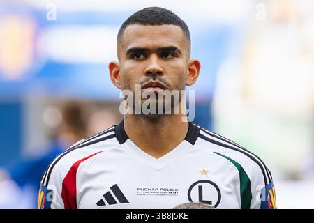 Varsavia, Polonia. 2 maggio 2025. Juergen Elitim del Legia visto durante la finale di Coppa di Polonia 2025 tra Pogon Szczecin e Legia Warszawa al PGE Narodowy Stadium. Punteggio finale Pogon Szczecin 3 : 4 Legia Warszawa (foto di Mikolaj Barbanell/SOPA Images/Sipa USA) credito: SIPA USA/Alamy Live News Foto Stock