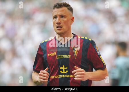 Varsavia, Polonia. 2 maggio 2025. Fredrik Ulvestad di Pogon visto durante la finale di Coppa di Polonia 2025 tra Pogon Szczecin e Legia Warszawa al PGE Narodowy Stadium. Punteggio finale Pogon Szczecin 3 : 4 Legia Warszawa (foto di Mikolaj Barbanell/SOPA Images/Sipa USA) credito: SIPA USA/Alamy Live News Foto Stock