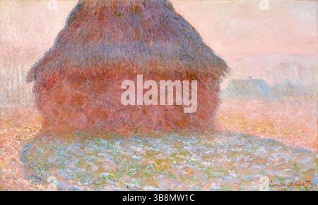 Claude Monet, Grainstack alla luce del sole, pittura a olio su tela, 1891 Foto Stock
