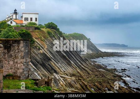 2 luglio 2023, Nouvelle-Aquitaine, Francia: Basque Corniche tra Ciboure e Hendaye, Paesi baschi, Pirenei Atlantici, Nouvelle-Aquitaine, Francia, Europa (immagine di credito: © Sergi Reboredo/ZUMA Press Wire) Foto Stock