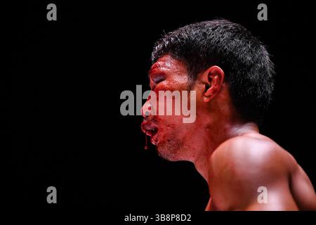 22 settembre 2023, Bangkok, Thailandia: Petchartchai della Thailandia visto durante i combattimenti ONE Friday 34 al Lumpinee Boxing Stadium. (Immagine di credito: © Amphol Thongmueangluang/SOPA Images via ZUMA Press Wire) Foto Stock