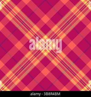 Motivo tartan brillante e senza cuciture con tonalità calde. Sfondo versatile per tessuti, moda e design grafico, trasmettendo tradizione e stile. Illustrazione Vettoriale