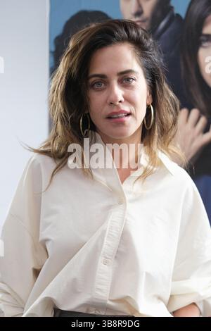 L'attrice Maria Leon partecipa alla conferenza stampa "Casa De Muñecas" all'Fernán Gómez Centro Cultural de la Villa l'8 maggio 2025 a Madrid, Spagna. Foto Stock