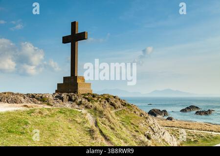 Isola di Llanddwyn, Anglesey, Galles. Foto Stock