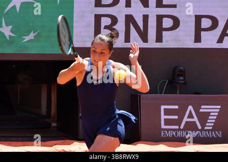 Roma, Italia. 8 maggio 2025. Elisabetta Cocciaretto durante gli internazionali BNL D'Italia 2025 al foro Italico l'8 maggio 2025 a Roma, Italia Credit: Independent Photo Agency/Alamy Live News Foto Stock